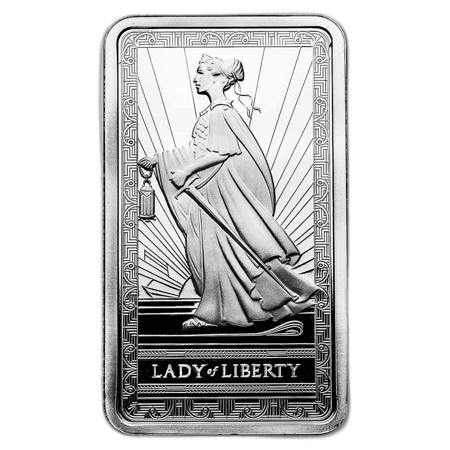 10 oz .999 Fine Silver Bar - PAMP - Lady of Liberty (Sealed)